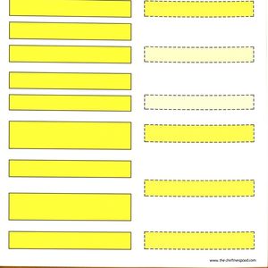 Szablon pasków 'frytek' do wycinania i rwania
