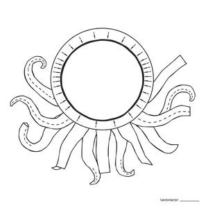 Szablon ośmiornicy na talerzyk (wycinanka)