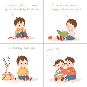 Ilustrowana mini-opowieść — 4-panelowa historyjka o życzliwości