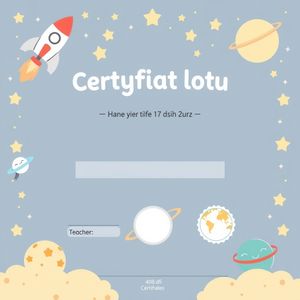 Certyfikat lotu — dyplom uczestnika
