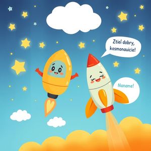 Plakat powitalny: Rakieta / Samolot