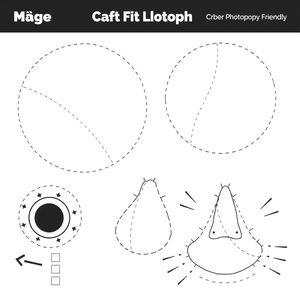 Szablon do wycinania i składania Myszki