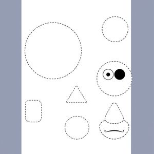 Szablon do wycinania i składania Myszki