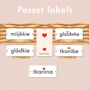 Etykiety koszyków — Faktury serduszek