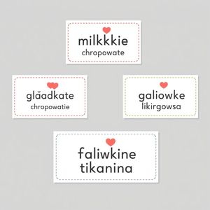 Etykiety koszyków — Faktury serduszek