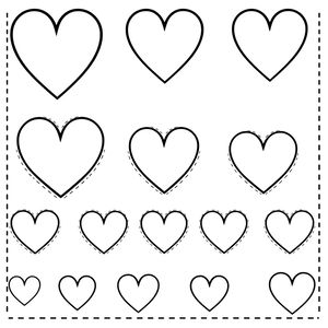 Szablony serduszek do wycięcia