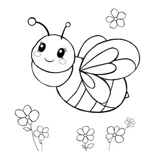Kolorowanka — pszczoła dla maluszków