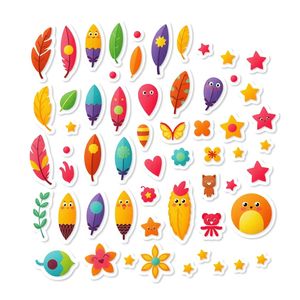 Arkusz naklejek i ozdób