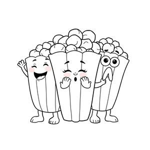 Kolorowanka: Popcorniaki