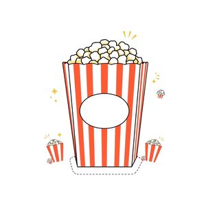 Szablon pudełka na popcorn