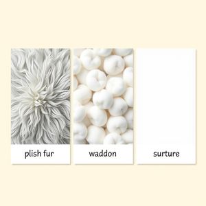 Karty tekstur — miękki / puchaty / gładki