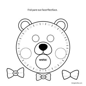 Szablon misia z talerzyka (do wydruku)