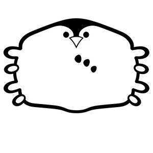 Szablon: odcisk łapki — pingwinek