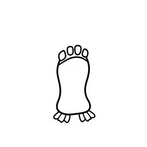 Szablon: odcisk łapki — pingwinek