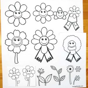Rekwizyty do wycięcia — papierowe kwiaty i apaszki (szablony)