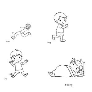 Kolorowanki z ruchami (zestaw)