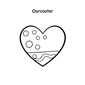 Kolorowanka — proste serduszko