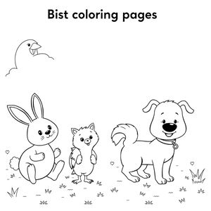 Kolorowanka: proste zwierzątka do ruchu