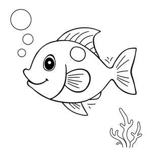 Kolorowanka: Rybka