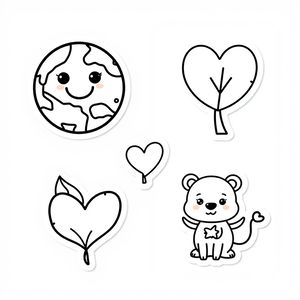 Naklejki 'Przyjaciel Ziemi' – kolorowanka