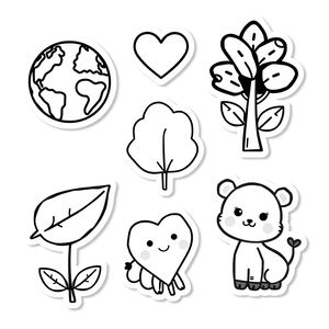 Naklejki 'Przyjaciel Ziemi' – kolorowanka