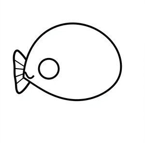 Prosty szablon rybki do wydruku