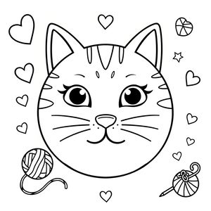 Kolorowanka — maska kota