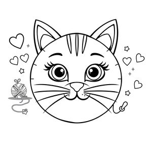 Kolorowanka — maska kota