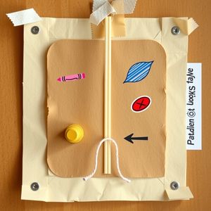 Obrazek: Zbliżenie panelu sterowania z papieru (fotorealistyczne/ilustracyjne)