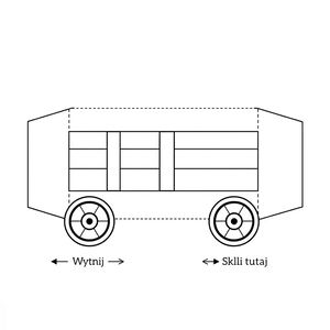 Szablon: Wagonik z kartonika (schemat do składania)