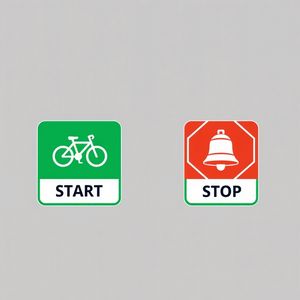 Karty START/STOP do gry z dzwoneczkiem