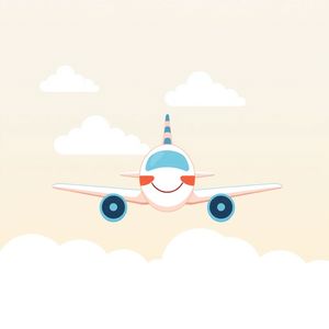 Plakat: Duży samolot (obrazek do pokazania dzieciom)