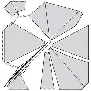 Szablon prostego papierowego samolotu (do składania przez opiekuna)