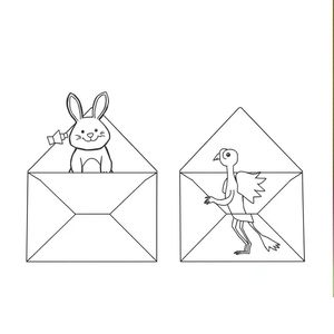 Kolorowanka: Koperty ze zwierzętami