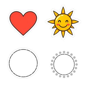 Szablony dużych pieczątek i naklejek