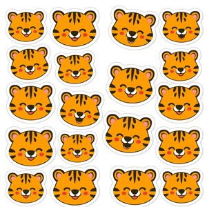 Arkusz naklejek-tygrysków