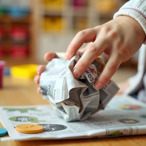 Formowanie piłki z gazety