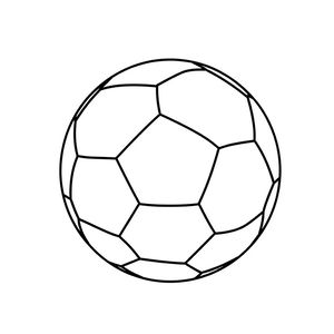 Kolorowanka: kontur piłki