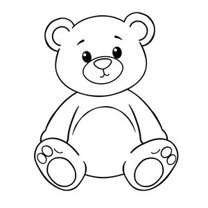 Kolorowanka: prosty misiek