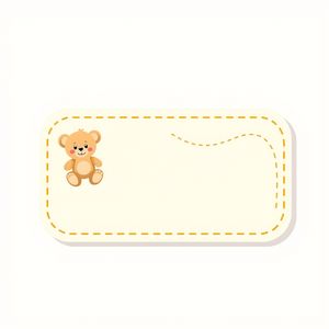 Szablon naklejki na koszyk z pluszakami