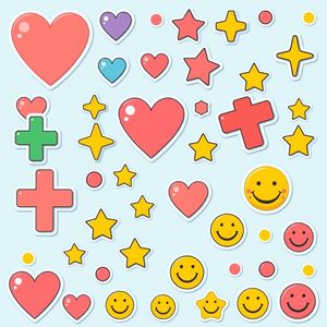 Arkusz naklejek dekoracyjnych do czapeczek