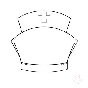 Szablon czapeczki pielęgniarki (do druku)