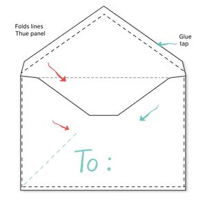 Szablon koperty do wydrukowania i złożenia