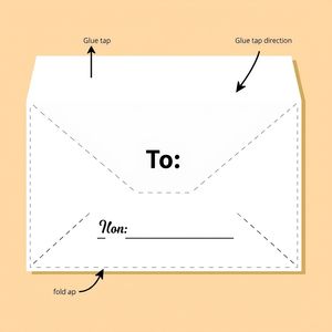 Szablon koperty do wydrukowania i złożenia