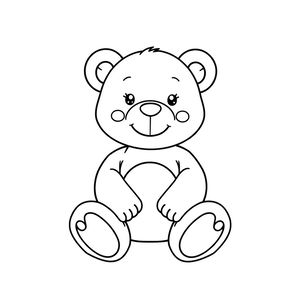 Kolorowanka — Pluszowy miś dla malowania