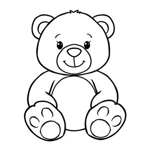 Kolorowanka — Pluszowy miś dla malowania