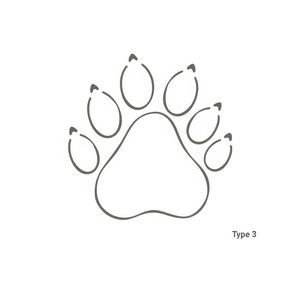 Szablon łapki misia — stempel i odcisk