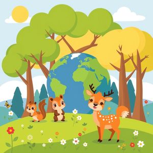 Duży plakat Ziemia / Las