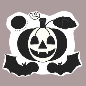 Szablony do wycięcia — twarze dyni i części nietoperza