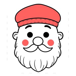 Szablon głowy Mikołaja (A3)